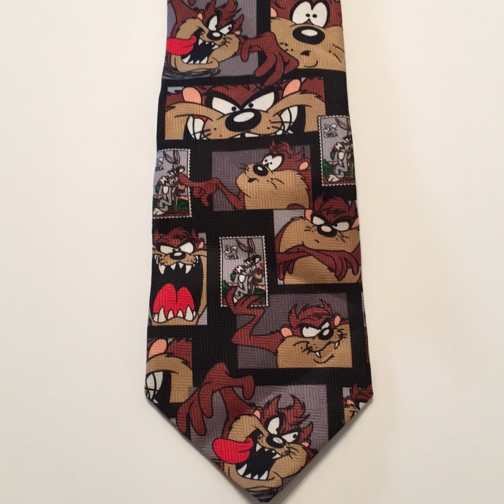 Looney Tunes Stamp Collection Men’s Necktie- Taz